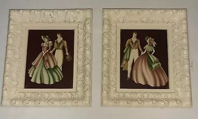 Turner Framed Prints Set Of 2 In Ornate Frames Southern Belle Beaus 6X7   • $19.95