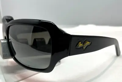 Maui Jim Palms Mj 111-02 Gloss Black Neutral Grey Polarized Sunglasses New 9.9 • $175