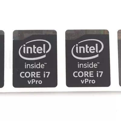 100pcs  Laptop PC Label Badge Sticker Inside CORE I7 VPro 21*15.5mm Black ST065 • $15.88