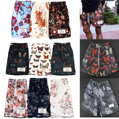 Unisex Ryoko Rain Athletic Shorts Floral/Butterfly Casual Mesh Sport Shorts New • $19.58