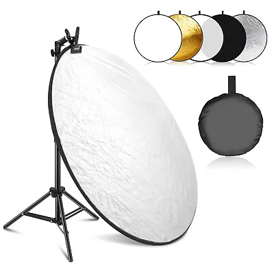 NEEWER 80cm Light Reflector Kit 5 In 1 Photography Reflector And Reflector Stand • $44.49