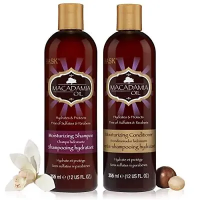 HASK MACADAMIA OIL Moisturizing Shampoo + Conditioner Set Color Safe Gluten-Free • $24.77