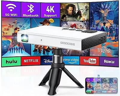 Mini Projector 4K Support Pocket DLP Projector With WiFi And Bluetooth 1080P • $417.43