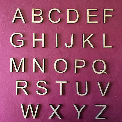 40mm MDF Craft Letters Wooden Alphabet Letters - Set Of Wood Shapes Wedding AR • £2.63