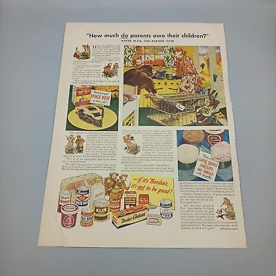 1950s Ask Elsie The Borden Cow And Elmer Magazine Advertisement • $9.49