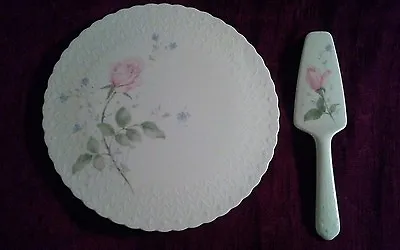 Mikasa APRIL ROSE Cake Plate And Server - FREE SHIPPING • $34.95