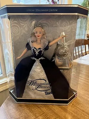 NRFB MILLENIUM PRINCESS BARBIE   With Keepsake Ornament. “Happy New Year 2000” • $17