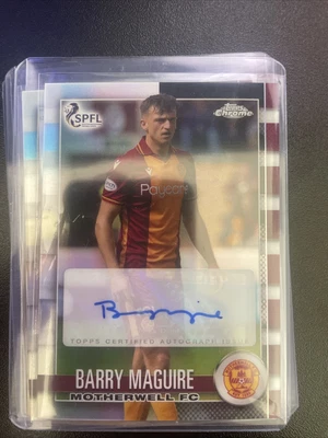 £3 • Buy Topps SPFL Chrome 2022/23 Motherwell FC Barry Maguire Base Auto Card
