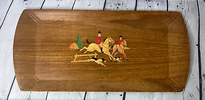 Vintage Lunsford’s Bakery Wooden Hunting Scene Tray Ann Arbor Michigan By Hasko • $20