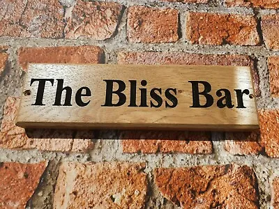 £8.99 • Buy Personalised Oak House Sign, Carved, Custom Engraved Outdoor Wooden Name Plaque