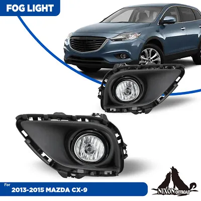 For 2013-2015 Mazda CX-9 Fog Lights Clear Driving Lamps+Wiring+Switch+Left+Right • $49.99