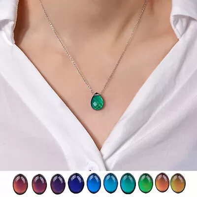 Changing Color Mood Stone Mood Pendant Mood Necklace For Her Gift For Friend • $19.99