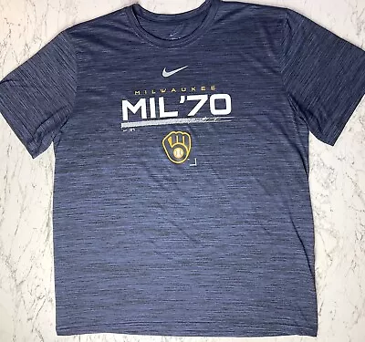 Nike MLB Milwaukee Brewers Dri-Fit Shirt Mens XL • $19
