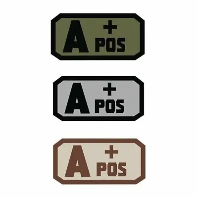 VooDoo Tactical 07-0991014000 Blood Type Rubber Patch (A+ Positive) Gray • $6.98