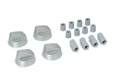 KENWOOD Chrome Oven Knob Silver Gas Hob Cooker Universal Switch Knobs • £6.95