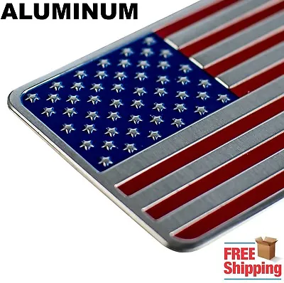 $6.64 • Buy 3D METAL American Flag Sticker Decal Emblem Bumper Sticker For Auto, Truck, Car