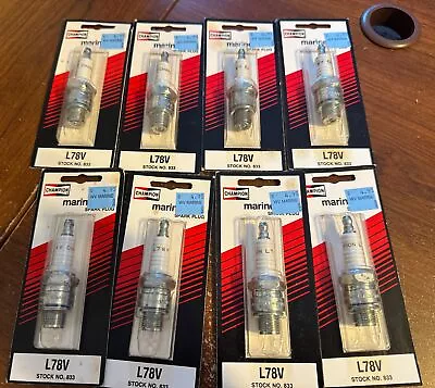 New Champion 833 Marine Spark Plugs L78V - 8 Pack New In Packs • $39.99