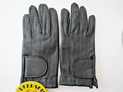 Nwt Deerskin Soft Leather Vibration Gel Pad Gloves Full Fingered Riding Xs • $15.95