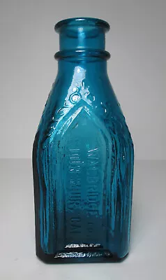 Wheaton Chief Wahoo Electric Tonic Bottle Walbridge Co Dunsmuir Cal Blue • $16