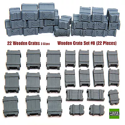 1/35 Universal Wooden Crates #8 - Value Gear Details - 22 Pcs Resin Stowage • $11.50