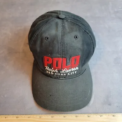 RARE Vintage 3D Logo Polo Sport Ralph Lauren New York City Strap Back Hat • $102.56