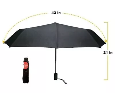 42  Large Umbrella Men/Women Three Folding Anti-UV Windproof Big Rain Umbrella • $9.25