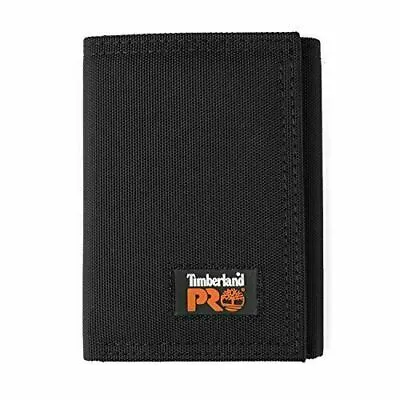 Timberland PRO Men's Cordura Nylon RFID Trifold Wallet With ID Window Black   • $23.56