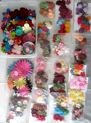 Mulberry Paper Flowers Mixed Lot 700-1000 Pieces Scrapbooking Cards Crafts • $19.60