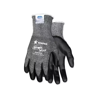 Mcr Safety Ninja® Max Bi-Polymer Coated Palm Gloves X-Large Black/Gray • $35.64