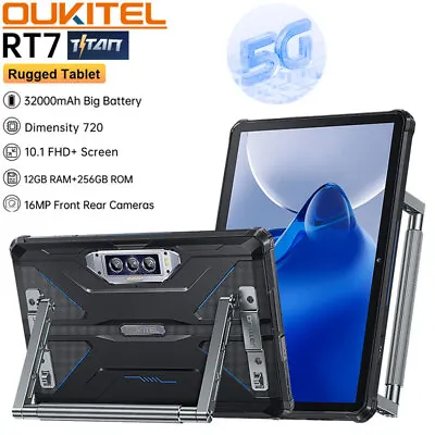 32000mAh 5G Oukitel RT7 Rugged Tablet Mobile Android 13Outdoor IP68 Smartphone • $422.99
