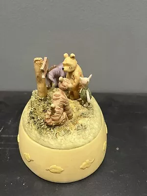 Disney  Music Box (works) Outdoor Scene Classic Pooh Piglet Tigger & Eeyore • $35