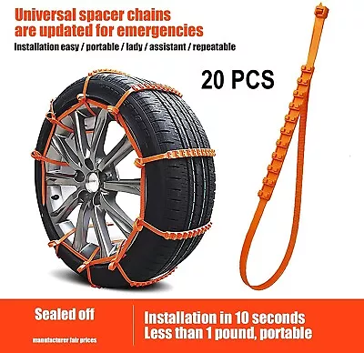 20 PCS Snow Tire Chain For Car Truck SUV Anti-Skid Emergency Winter Driving • $23.90