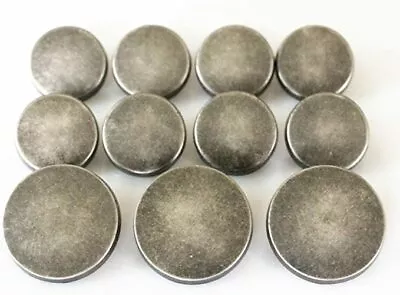 11 Pieces Antiqued Silver Flat Metal Blazer Button Set Suits Coat Jacket • $9.99