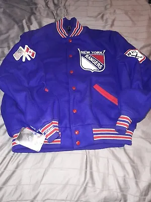 Mitchell & Ness New York Rangers Wool Varsity Jacket Size 48/xl With Tags • $550.99