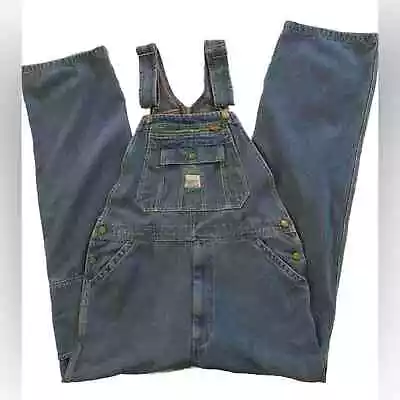 Liberty Denim Bib Overalls Farmer Coveralls Work Wear Cotton Stonewashed 36x32 • $30