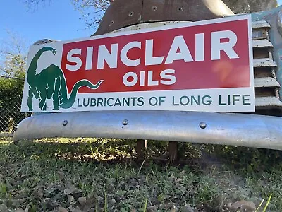 Antique Vintage Old Style Sinclair Oils Service Station Sign • $148.50