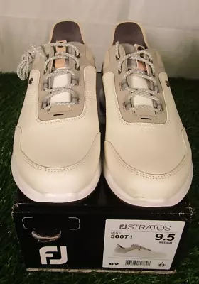 New FootJoy DryJoy Stratos Men's Golf Shoes 9.5 Medium Style 5007 Beige • $79.99