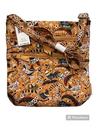 NWT Vera Bradley Triple Zip Hipster Crossbody Bag French Hens /SRP$80 • $55