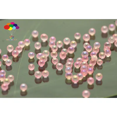 New 1000 Pcs Glass Pink AB Micro Beads Small No Hole 1.5-2mm Nail Art Caviar • $0.99