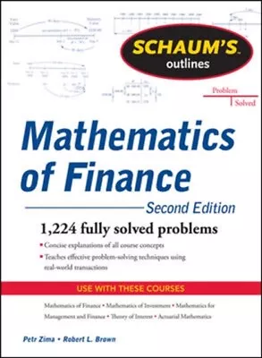 Schaum's Outline Of  Mathematics Of Finance Second... - Free Tracked Delivery • £21.04