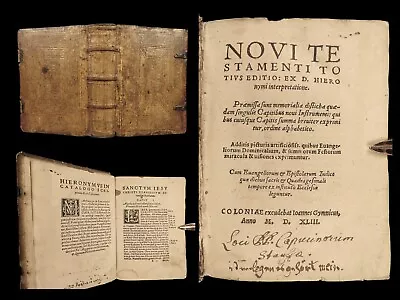 1543 Saint Jerome BIBLE Vulgate INCREDIBLE Binding & Renaissance Woodcuts ART • $1500