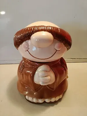 Vintage American Greetings Ceramic Cookie Jar Sherman On The Mount Monk 1983 • $59.50