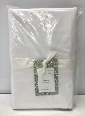 Pottery Barn Julia Berolzheimer Eloise Embroidered KING Pillowcases~SET/ 2~Green • $45.49