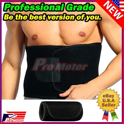 Men Waist Trimmer Belt Sweat Wrap Band Fat Burner Tummy Stomach Weight Loss Slim • $9.70