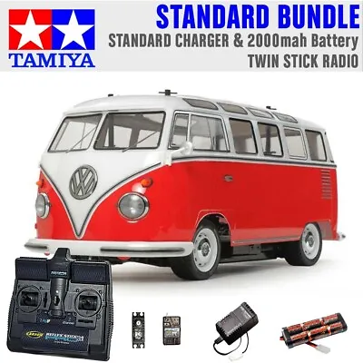 TAMIYA RC 58668 Volkswagon Type 2 Combi M-06 1:10 Standard Stick Radio Bundle • £219.95