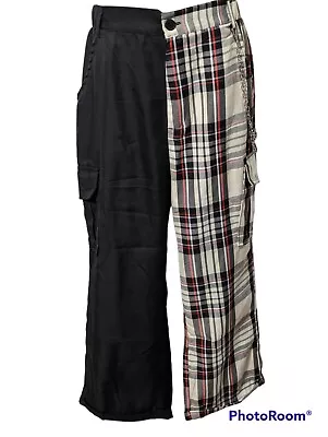 $15.30 • Buy Rue 21 Multi Color Plaid & Black Color Block Pants Size XL