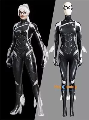 Marvel's Spider-Man 2 Felicia Black Cat Cosplay Jumpsuit Suit Tights Bodysuit • $65.99