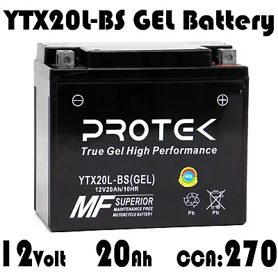 YTX20L-BS YTX20HL-BS 12V Gel Battery For 1997-2003 Harley Sportster XL 883 1200 • $62.99