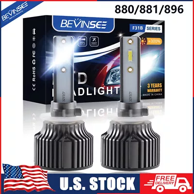 BEVINSEE 880 881 H27 6000K White 6000LM LED Foglight Fog Lights Conversion Bulbs • $9.99