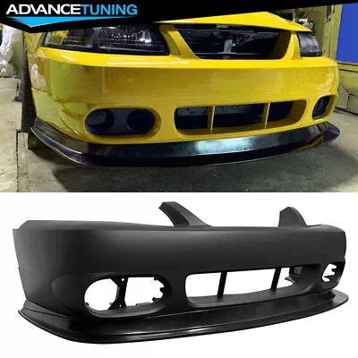 For 99-04 Ford Mustang MDA Cobra Style Front Bumper Conversion W/ Spoiler Lip PU • $636.55